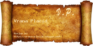 Vrana Placid névjegykártya